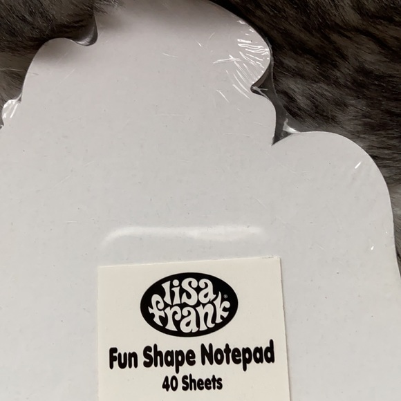 Lisa Frank white glitter cat rainbow angel notepad NEW RARE halo wings kitty - Picture 2 of 4